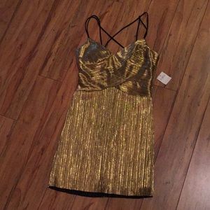 Frederick’s of Hollywood Gold Dress NWT